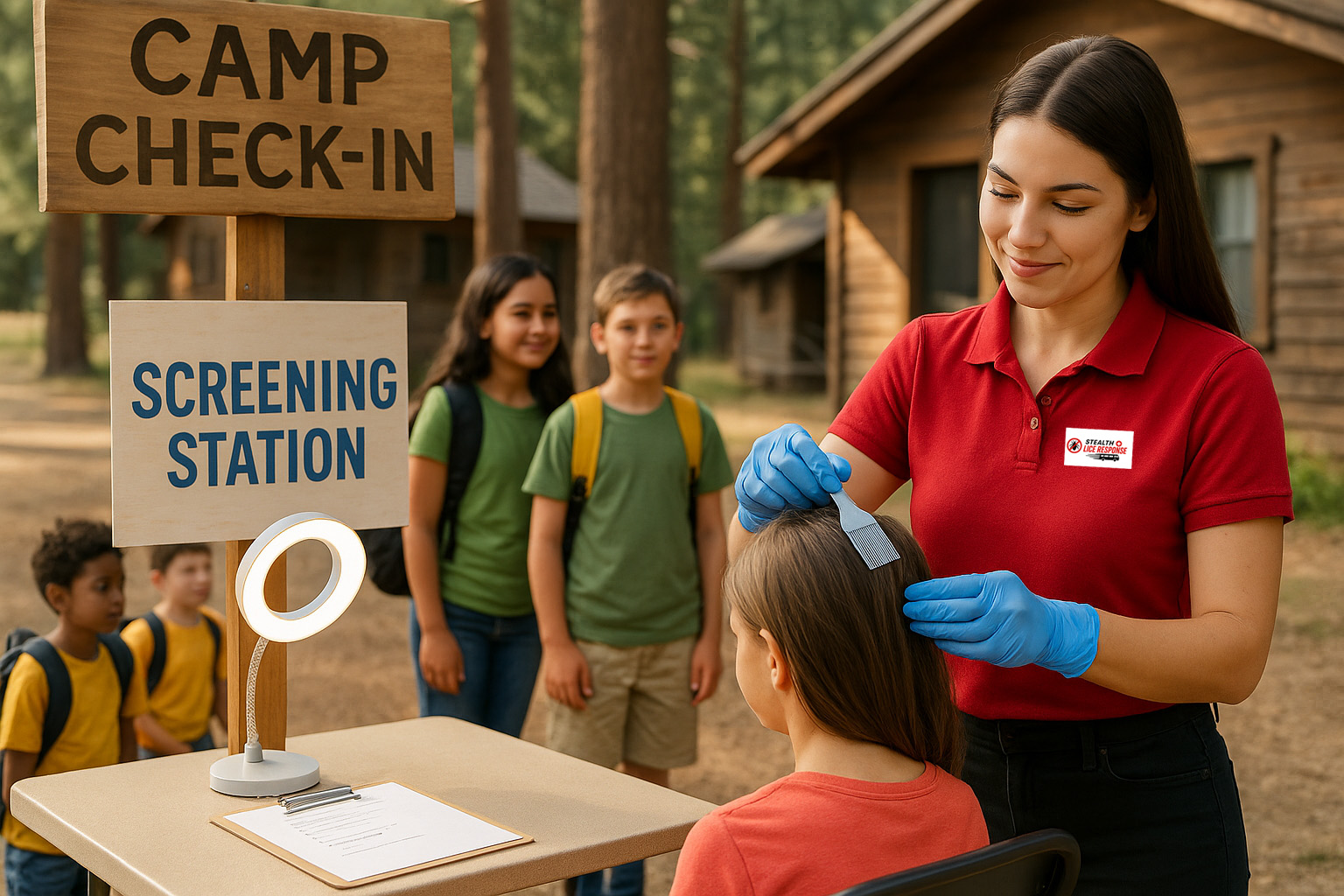Lice Screening at a Camp for Kids