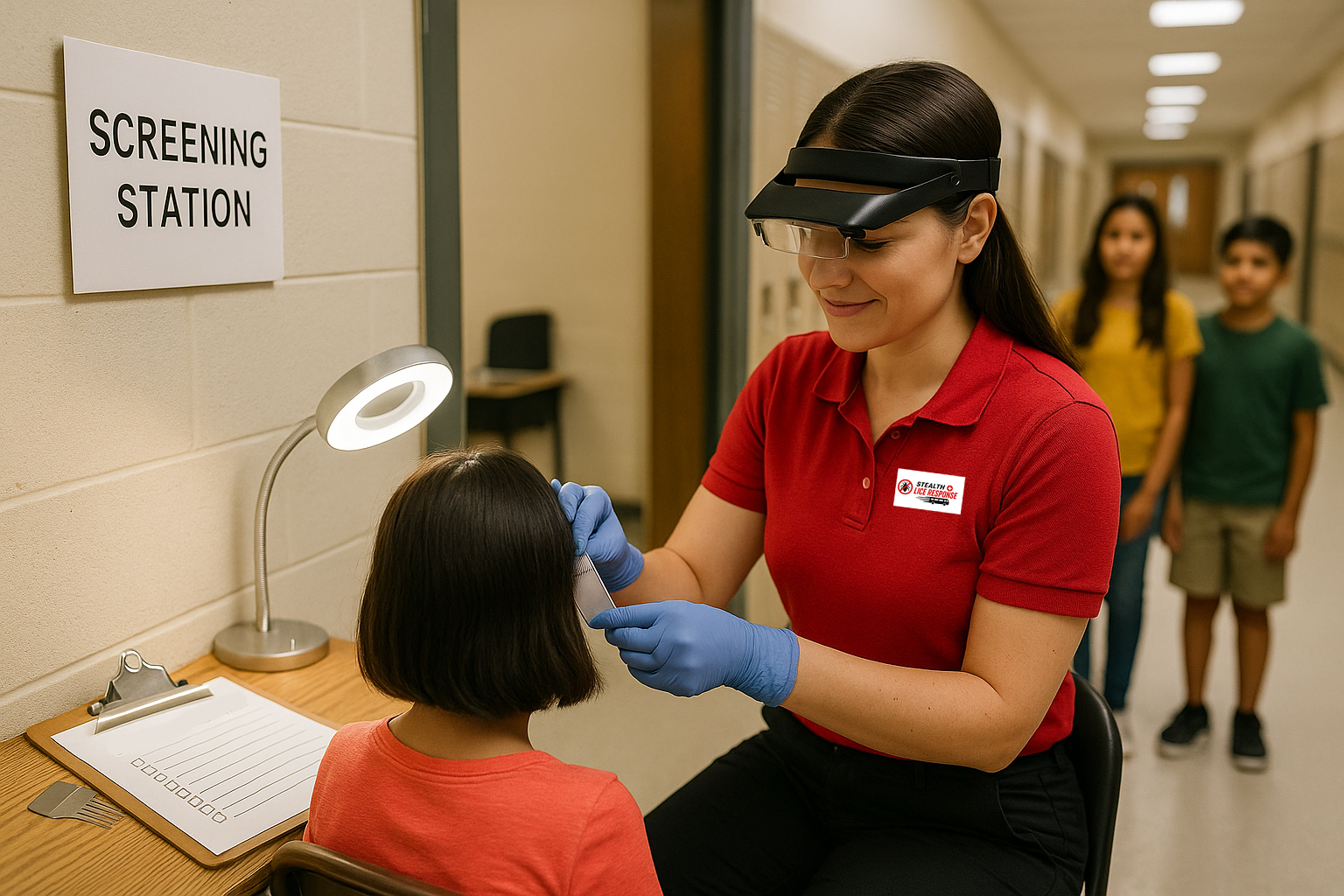 Lice screening kit with checklist